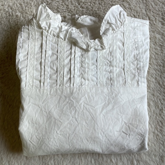 Janie and Jack | White Pintuck Ruffle Collar Blouse | 8 - Picture 16 of 16